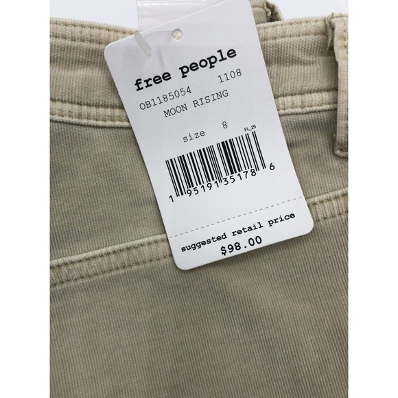 NEW Free People‎ We the Free Fine Line Straight Cropped Pants Velvet Moon Rising - Picture 2 of 8